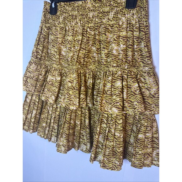 Scotch & Soda Womens Skirt Smocked Tiered‎ Mini Floral Small Feminine Academia - Picture 2 of 8